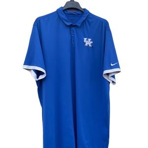 Nike Men’s 3XL Dri-Fit UK Golf Shirt Royal Blue